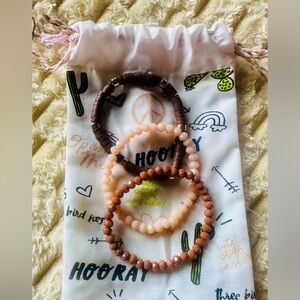 Three Bird Nest Set of 3 bracelets